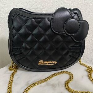 Black Hello Kitty Purse with Gold Chain